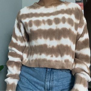 brown tie dye sweater
